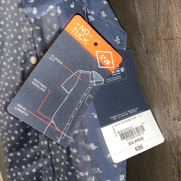 Navy Blue Button Up - Picture 2 of 3